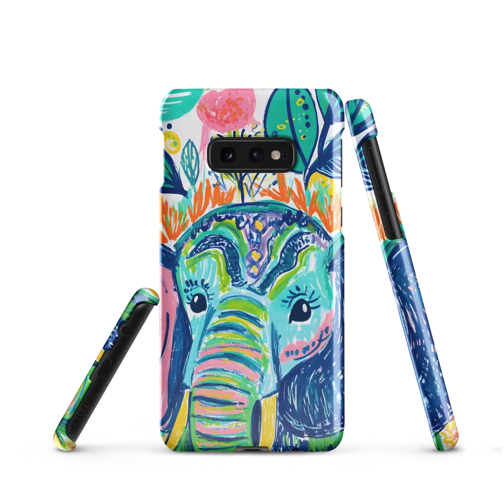 Whimsical Elephant Portrait | Phone Case |  S10e | Snap Case | Glossy