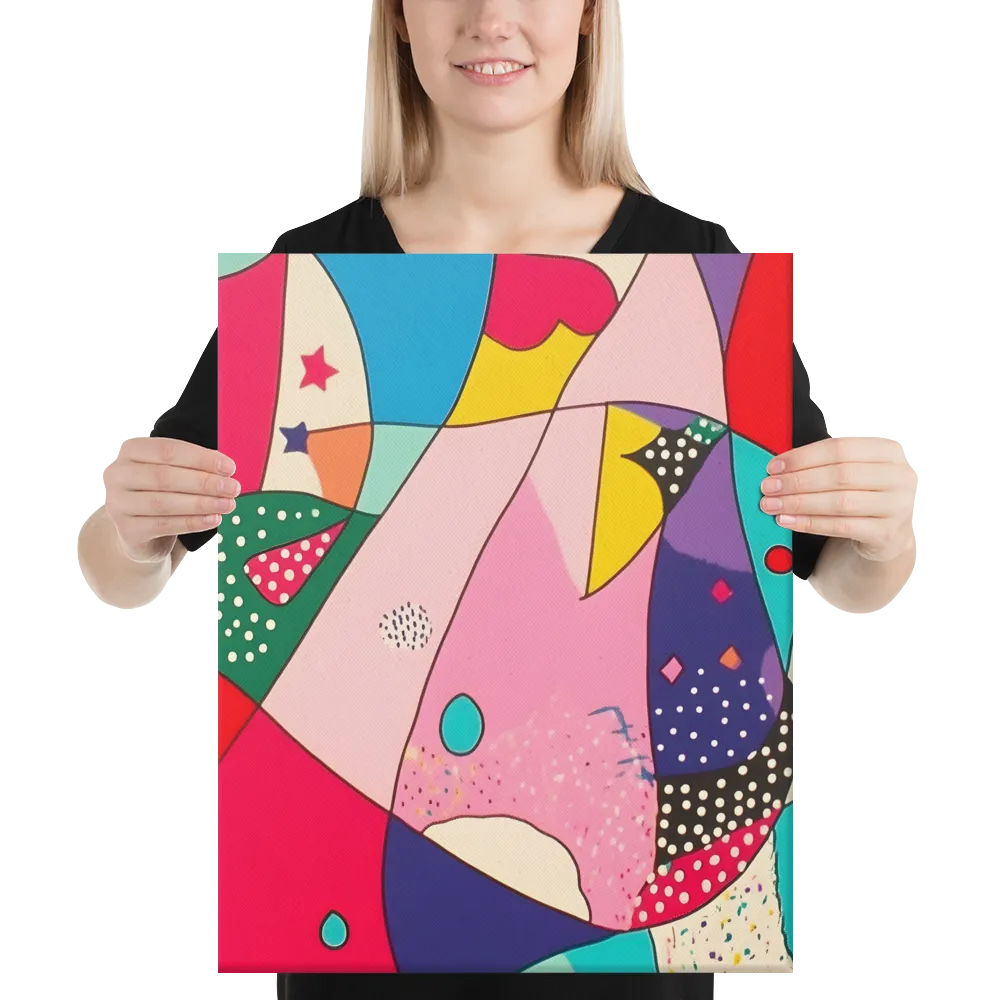 Playful Geometry in Color | Canvas | 16″×20″