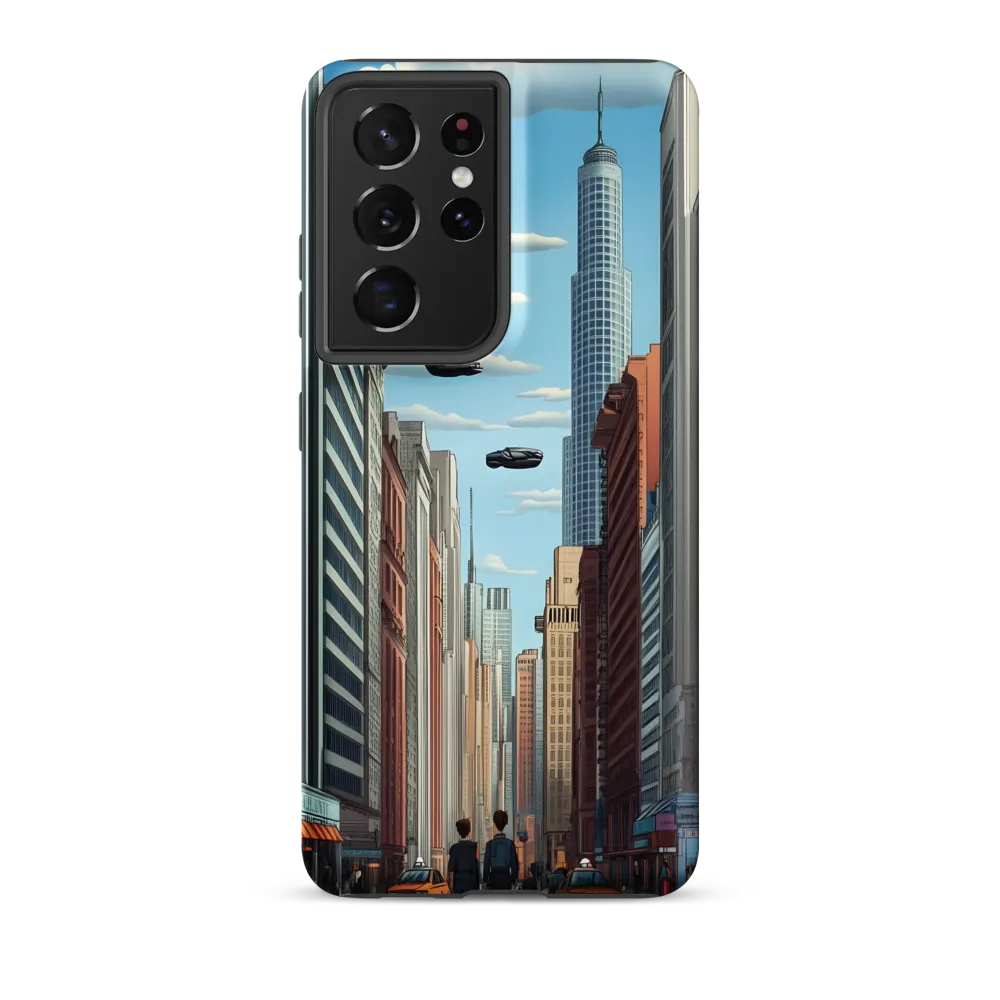 Futuristic Stroll through the Urban Skyline