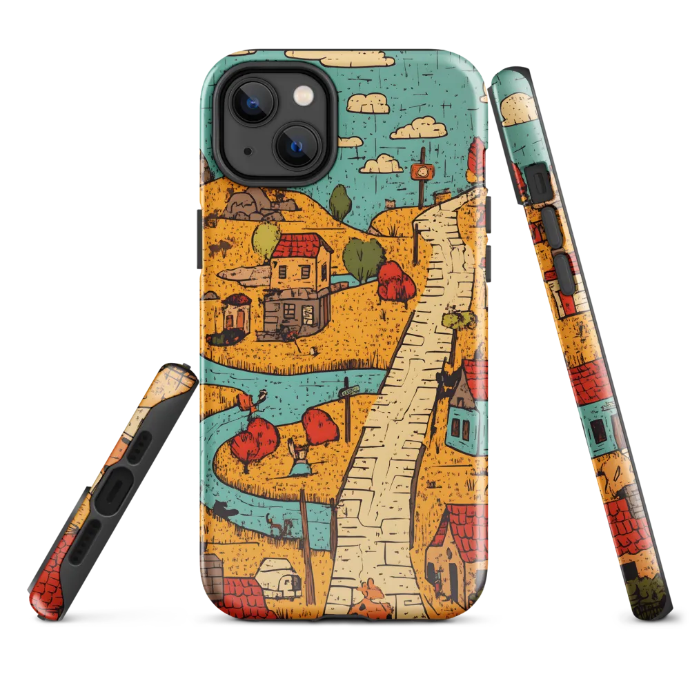 Whimsical Village Landscape