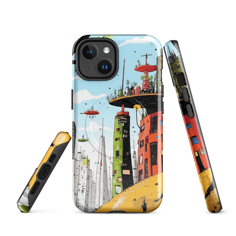 Futuristic Urban Dreamscape | Phone Case |  14 | MagSafe® Tough Case | Glossy
