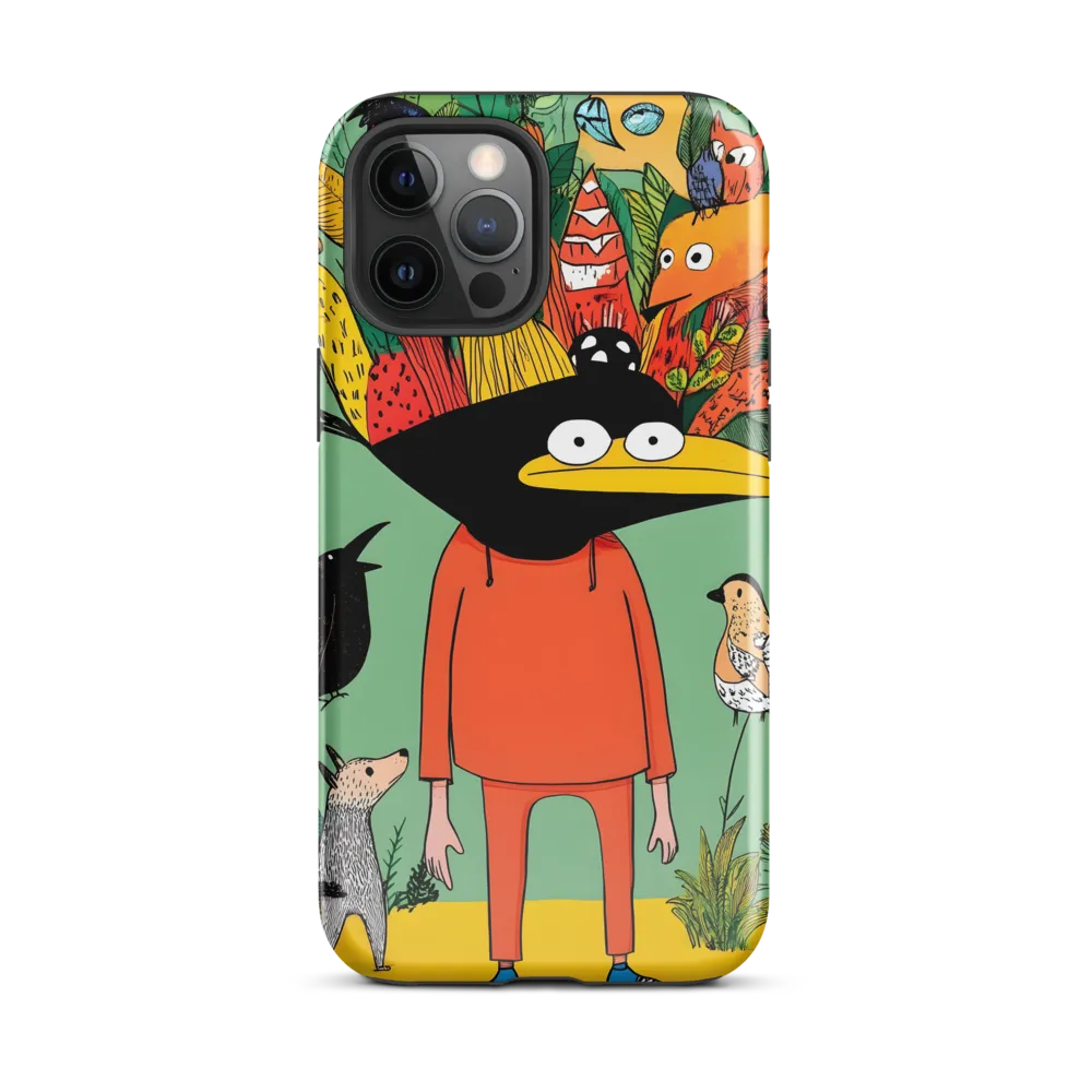 Whimsical Encounter in a Colorful Jungle