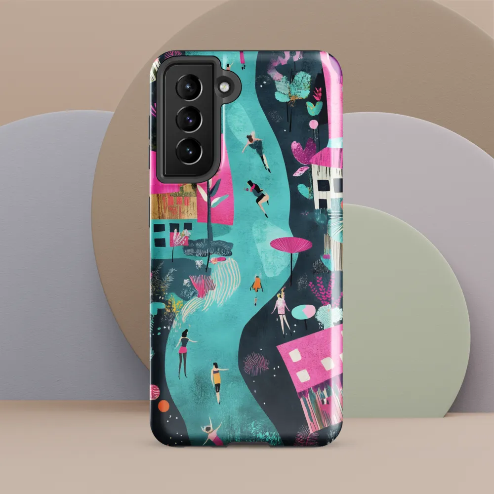 Whimsical Journey Through a Vibrant Landscape | Phone Case |  S21 FE | Tough Case | Glossy