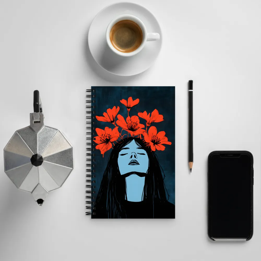 Crowned in Bloom | Spiral Notebook