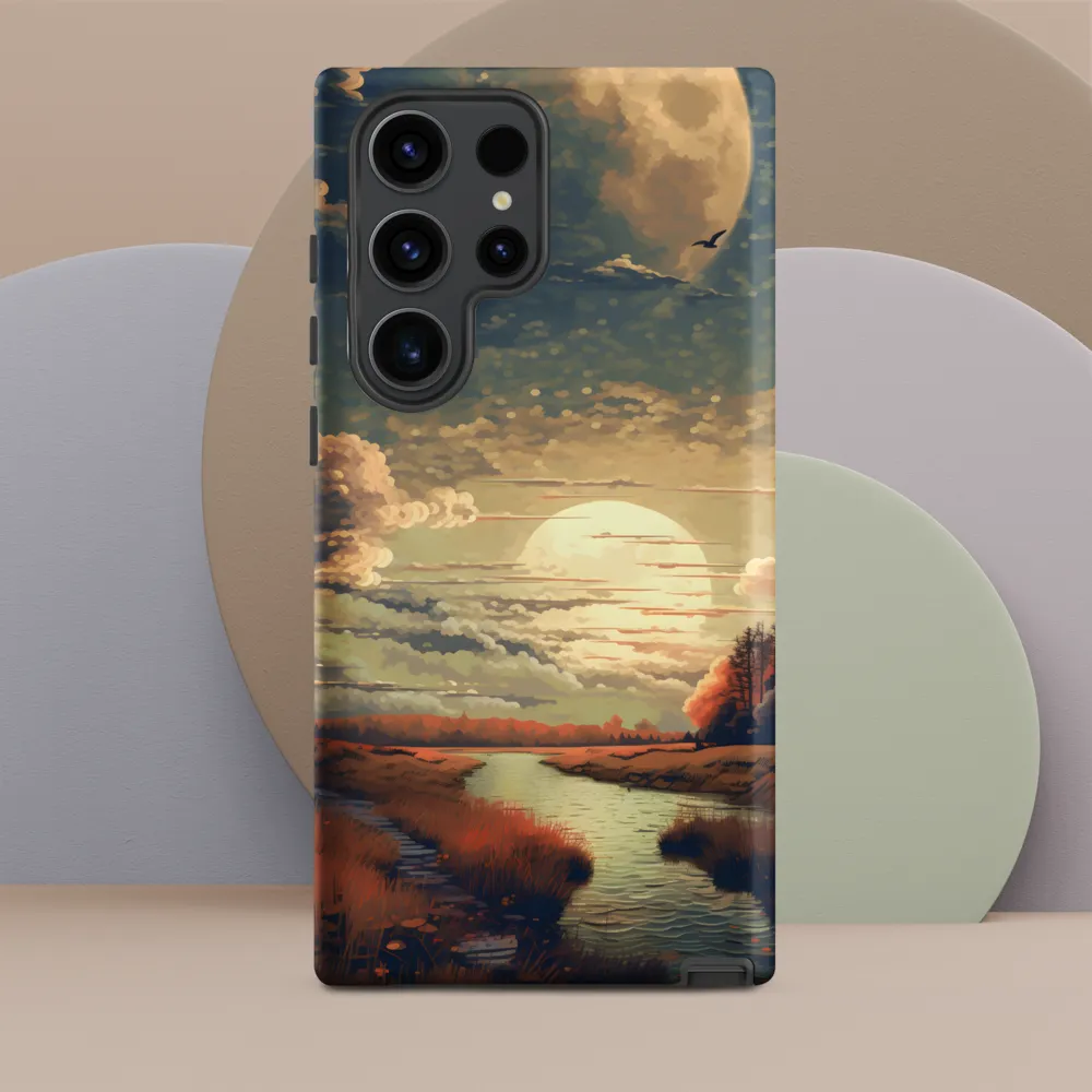 Whispers of Dusk: A Tranquil River Landscape