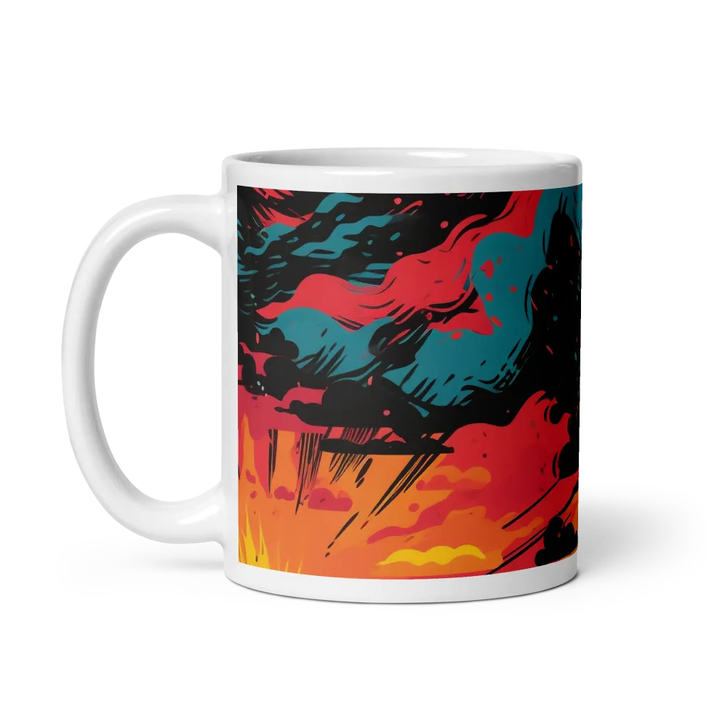 Ethereal Twilight: A Dramatic Landscape in Motion | Mug with White inside | 11 oz