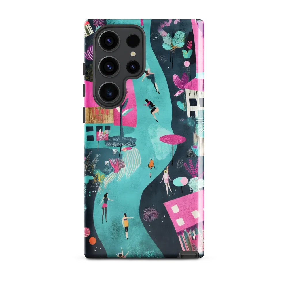 Whimsical Journey Through a Vibrant Landscape | Phone Case |  S23 Ultra | Tough Case | Glossy