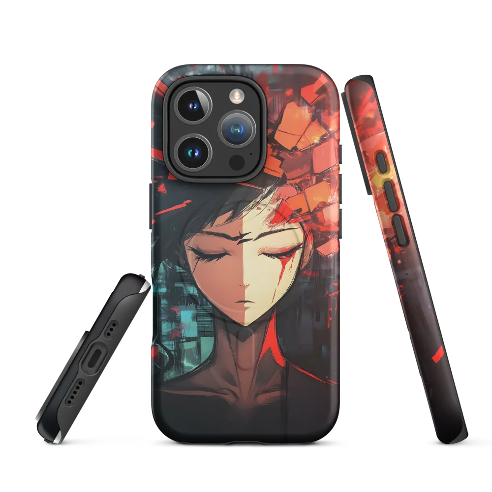 Fragmented Mind: The Silent Struggle | Phone Case |  16 Pro | MagSafe® Tough Case | Matte