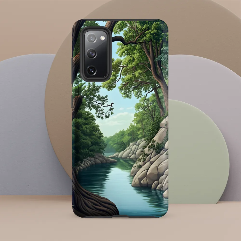 Tranquil Reflections: A Serene River Landscape