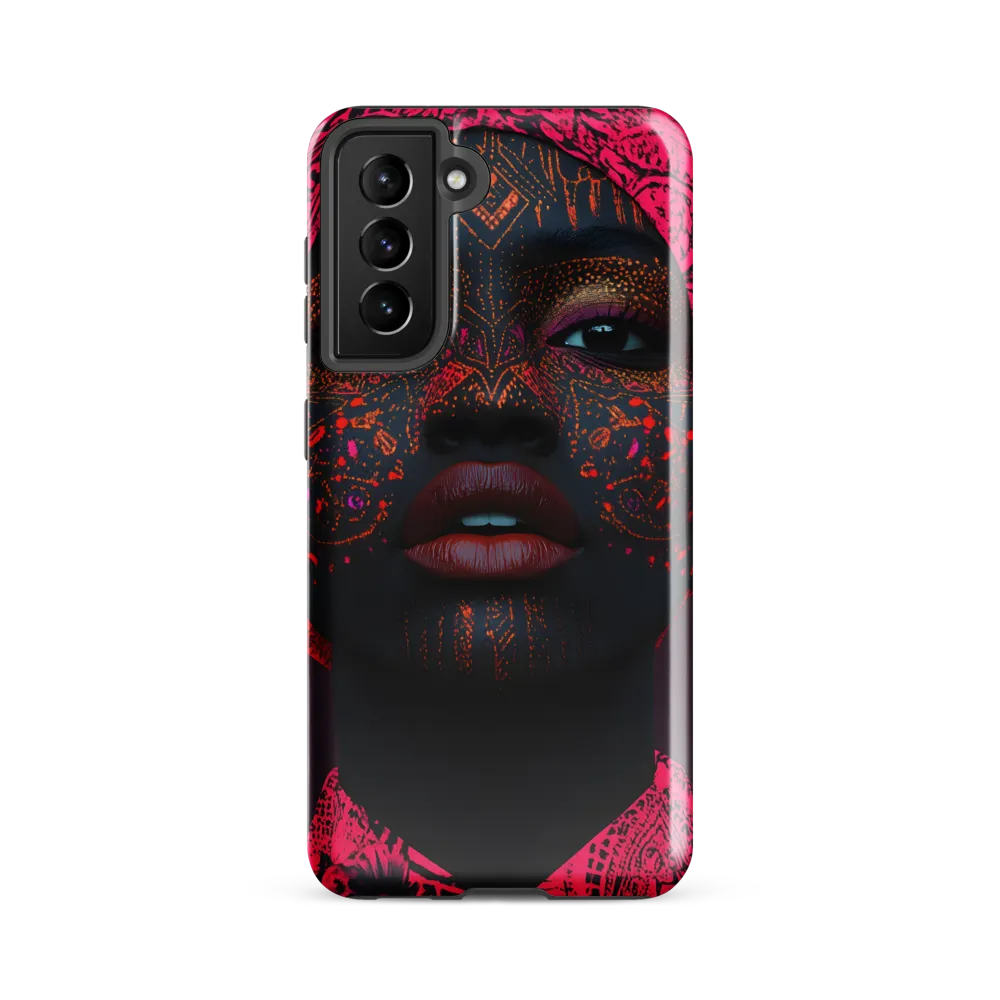 Neon Adornments: A Portrait of Cultural Expression