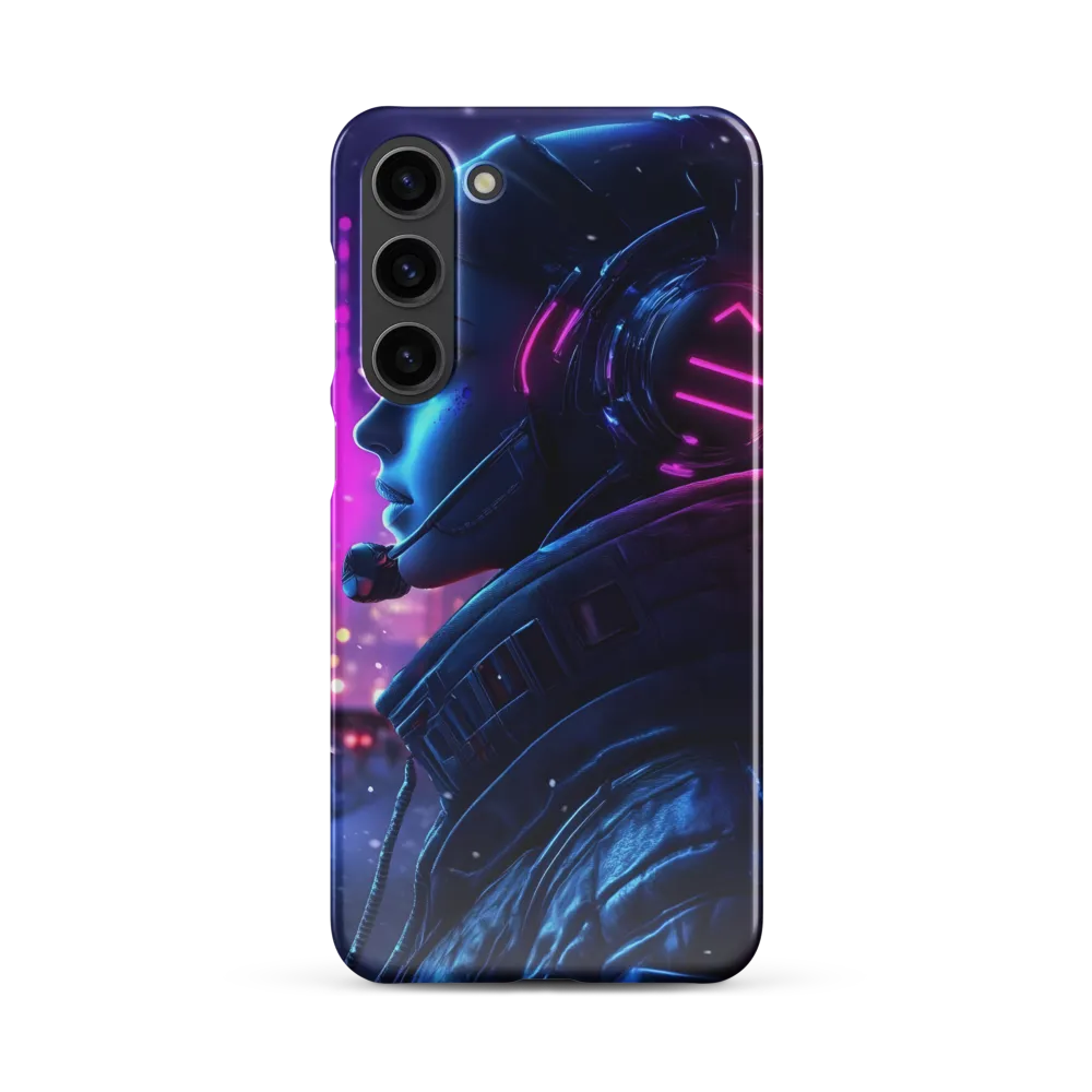 Dystopian Elegance: Cyberpunk Figure in Neon