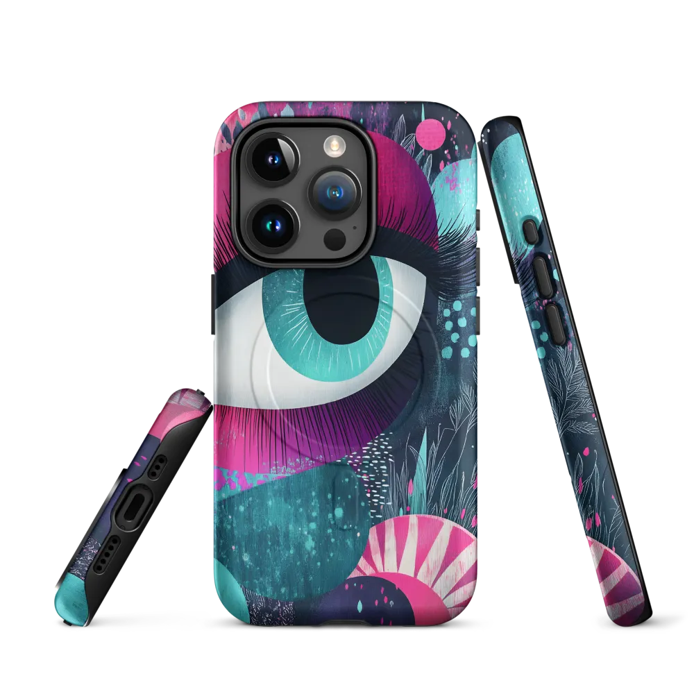 Iris in Magenta and Teal