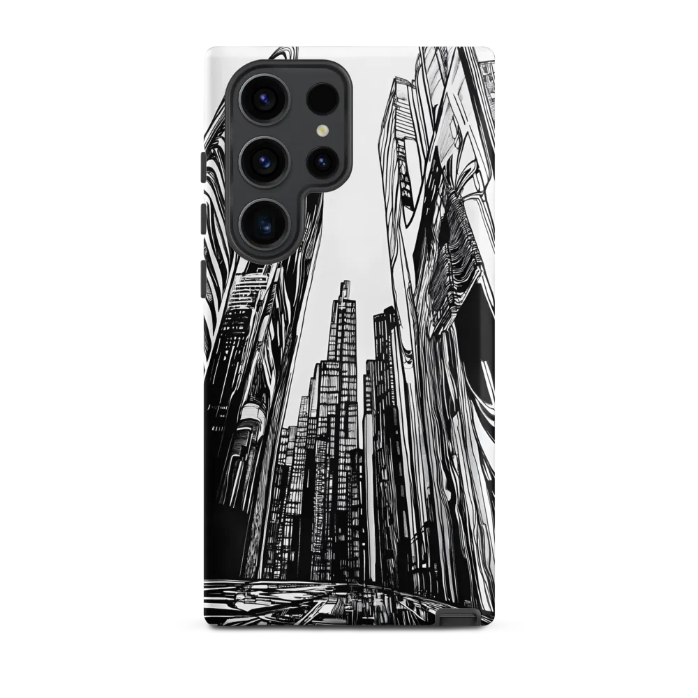 Urban Echoes: A Line Art Journey