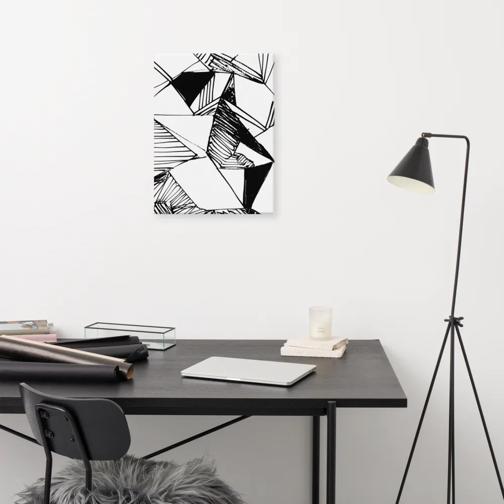 Dynamic Geometry in Ink | Canvas | 18″×24″