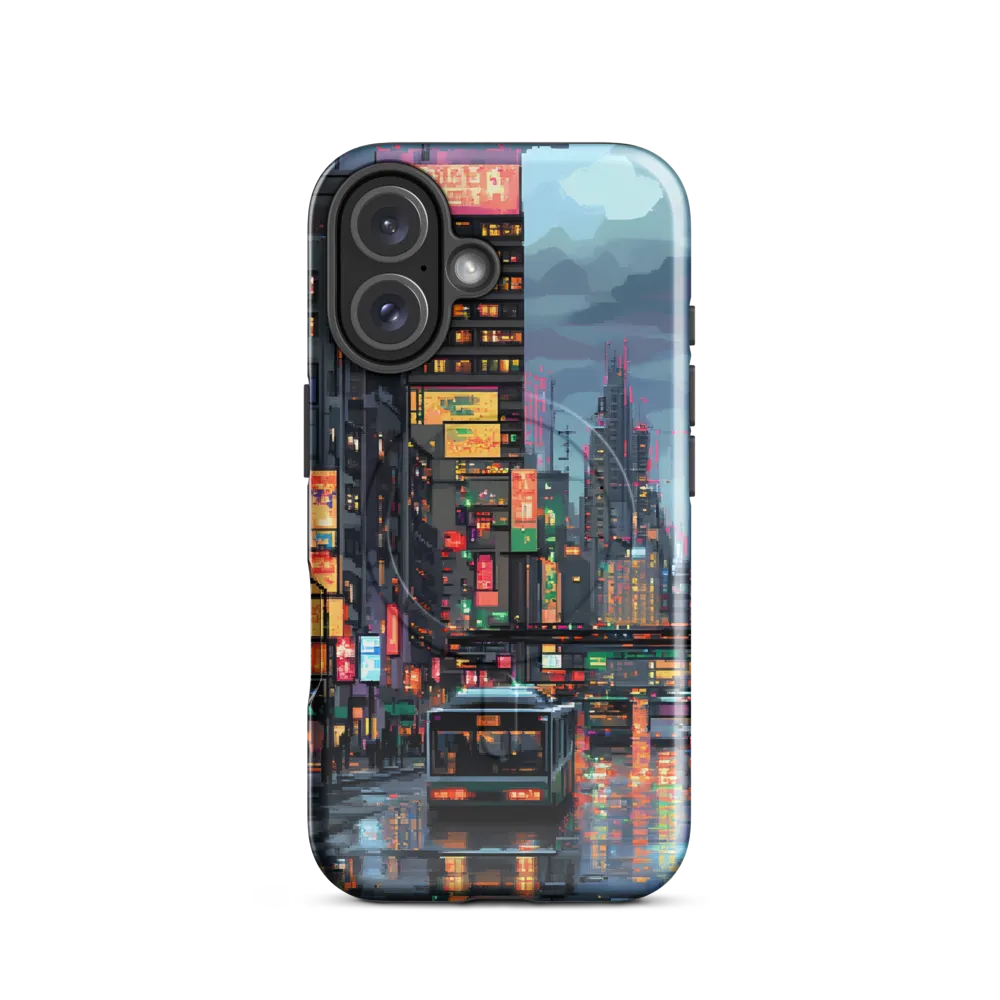 Neon Dreams: A Pixelated Urban Night