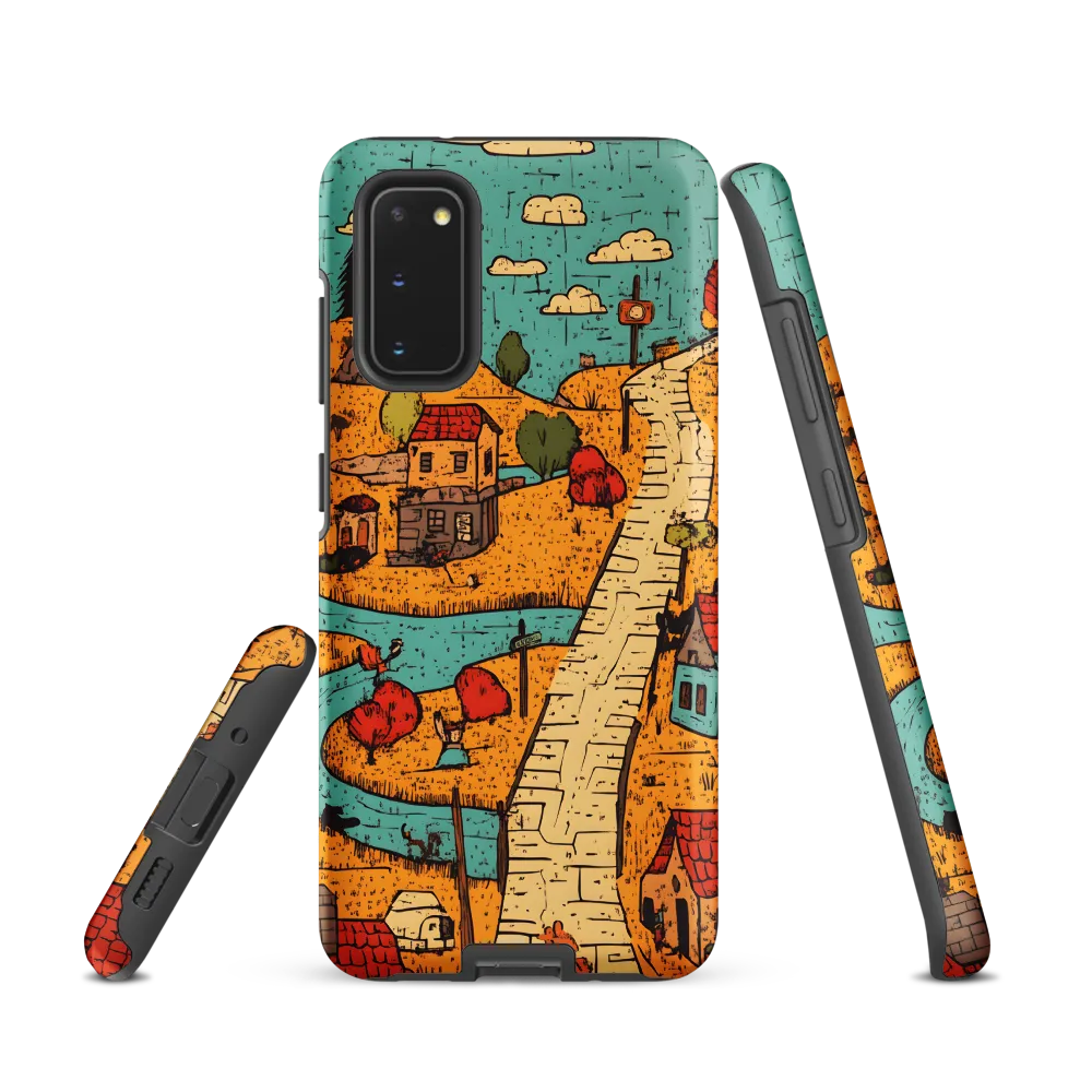 Whimsical Village Landscape