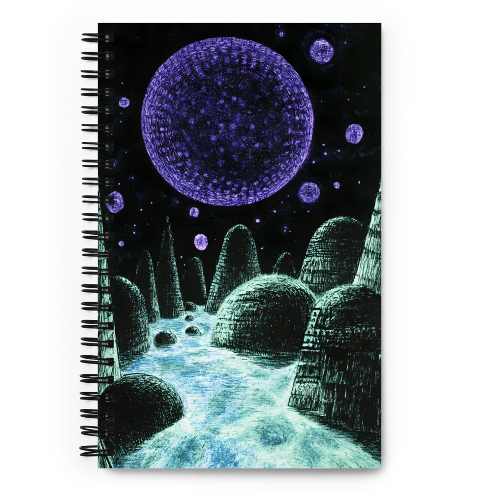 Mysterious Cosmic Landscape | Spiral Notebook