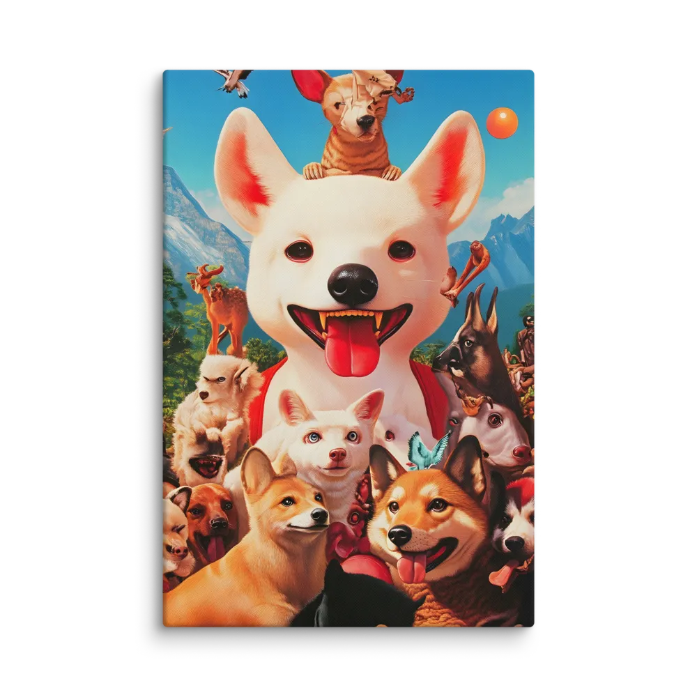 Joyful Dog Harmony | Canvas | 32″×48″