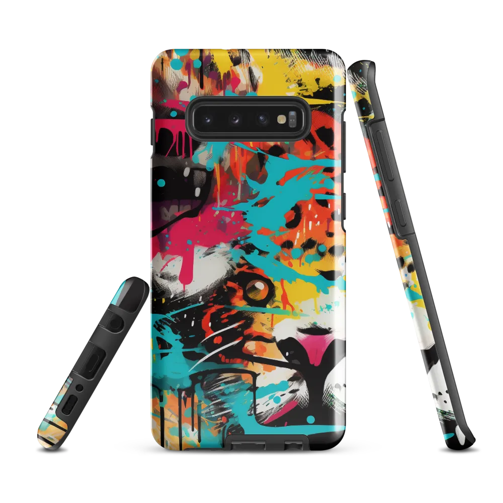 Fierce Fusion: Tiger and Lion in Graffiti | Phone Case |  S10 Plus | Tough Case | Glossy