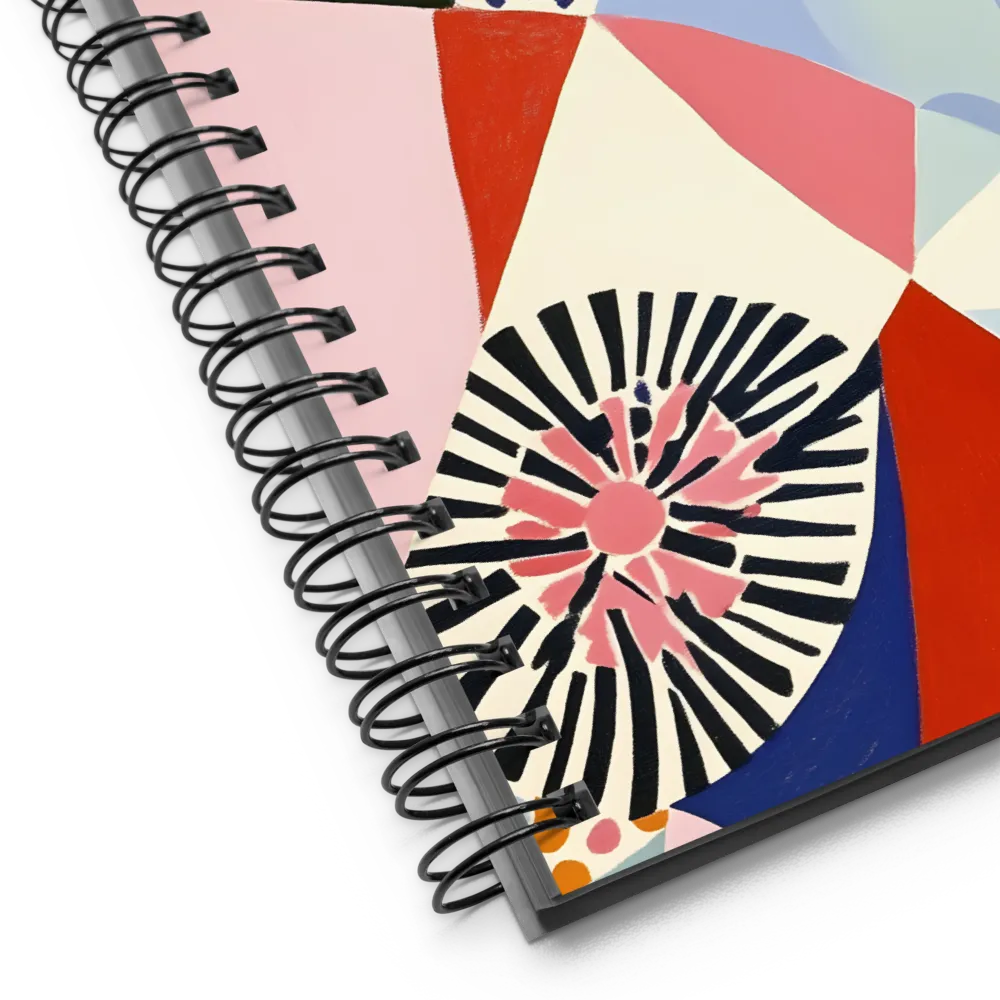 Vibrant Geometric Harmony | Spiral Notebook