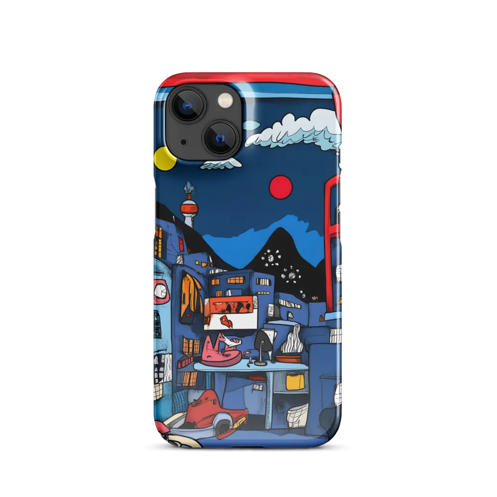 Whimsical Cityscape at Night
