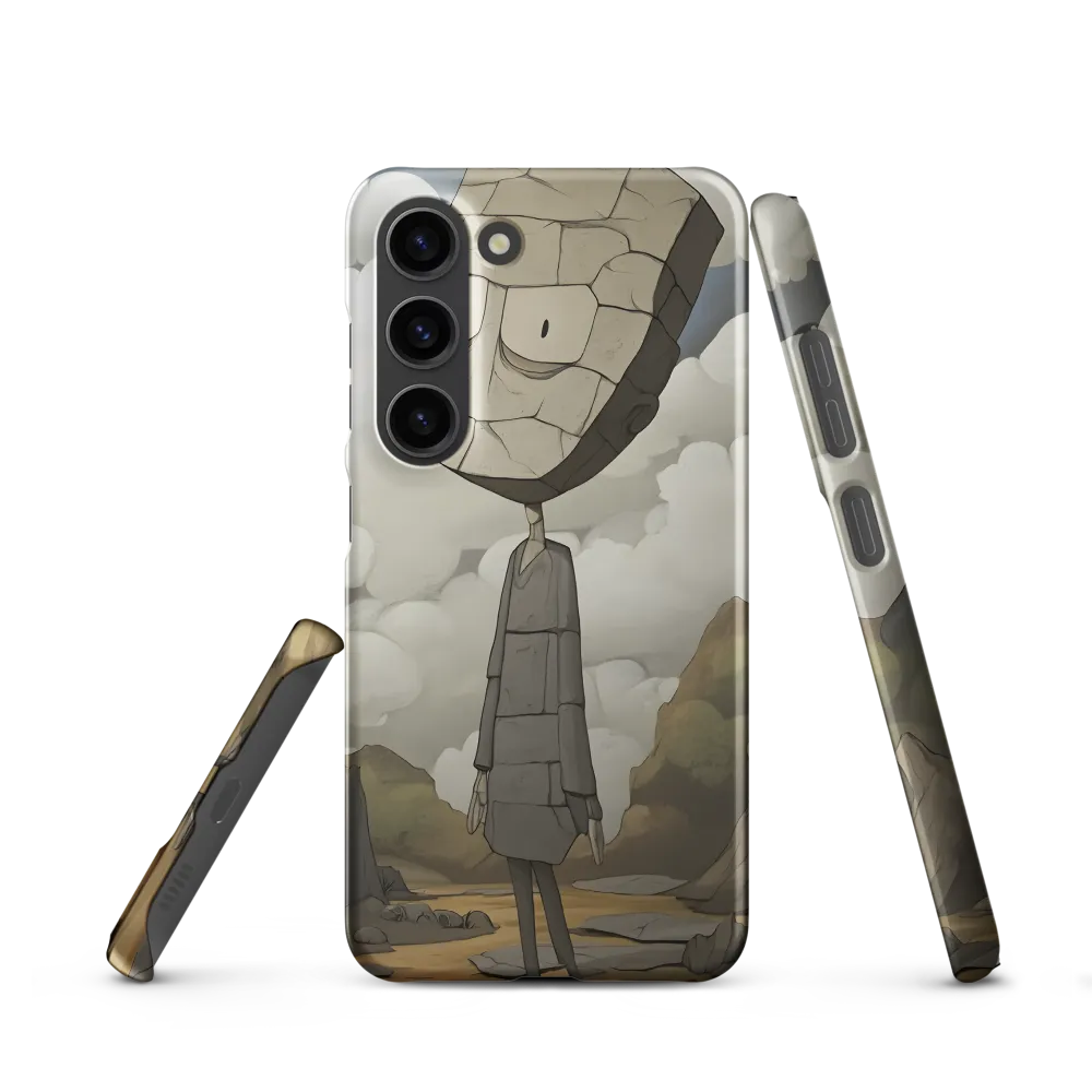 Whimsical Stone Figure in a Rocky Landscape | Phone Case |  S23 | Snap Case | Matte
