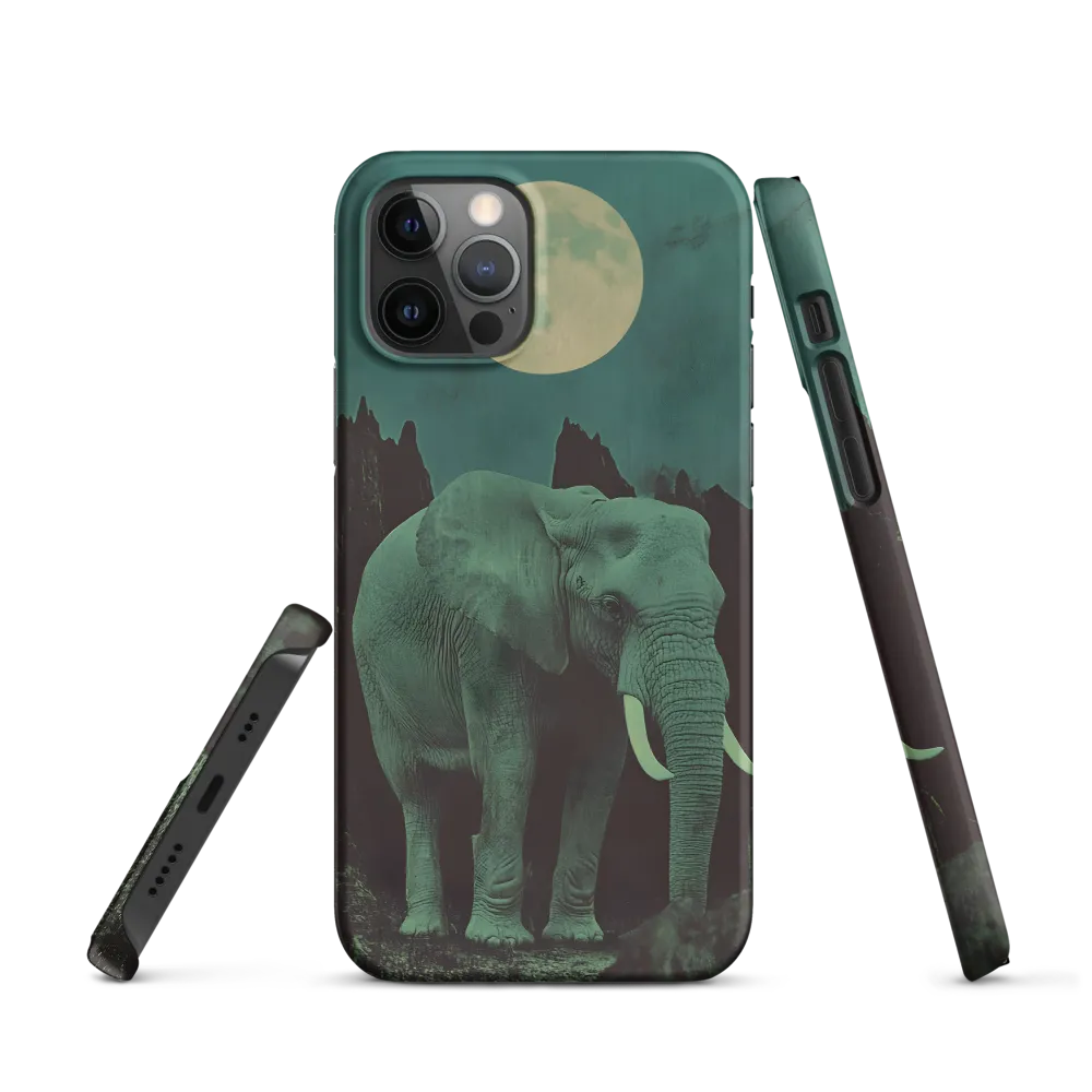 Ethereal Presence: Elephant Under a Full Moon