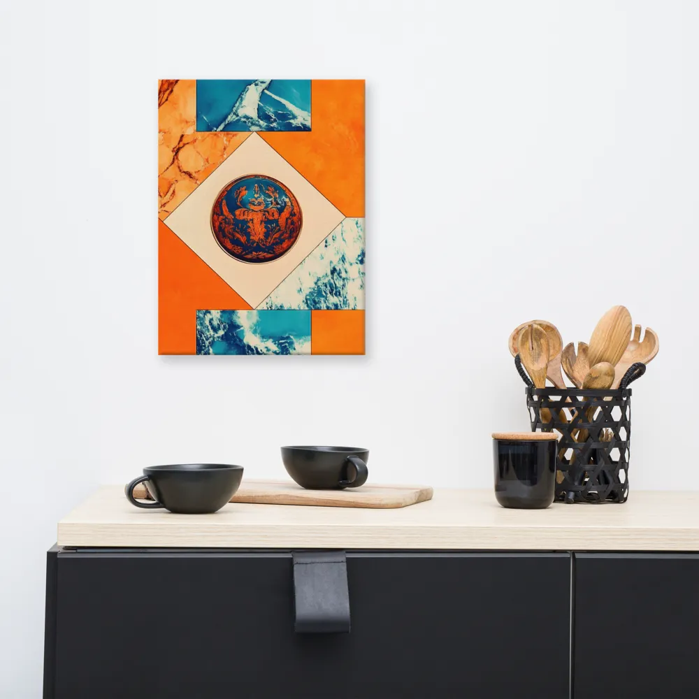 Harmonious Encounters: Abstract Geometry | Canvas | 12″×16″