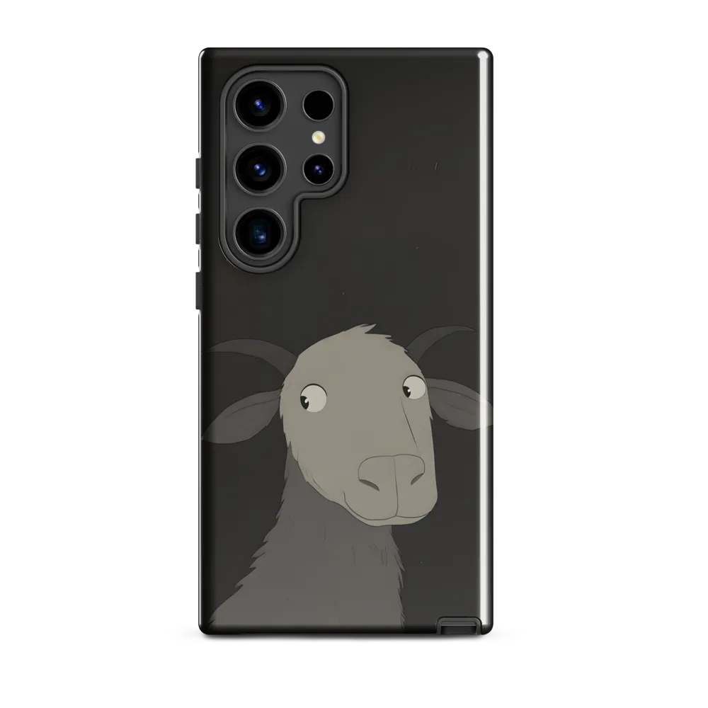 Whimsical Goat in Darkness