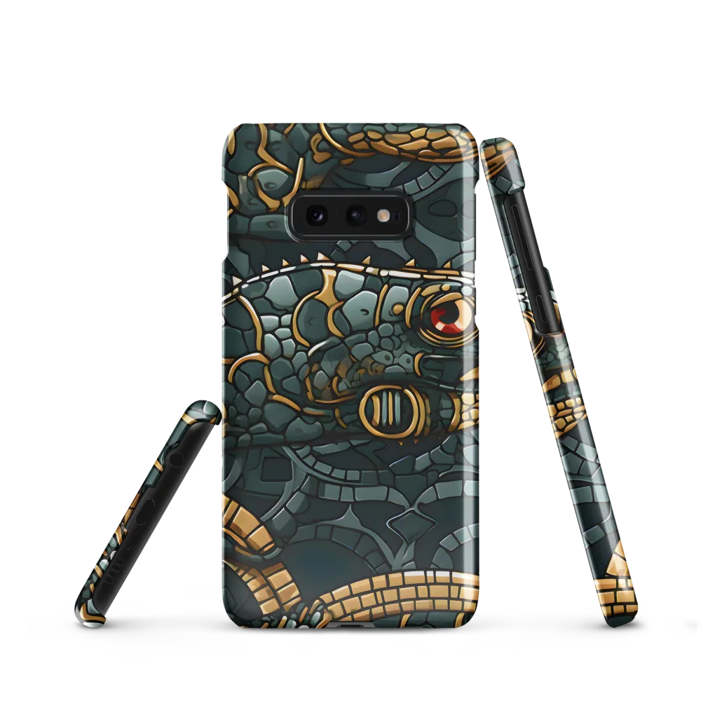 Reptilian Elegance: A Digital Art Nouveau Tapestry