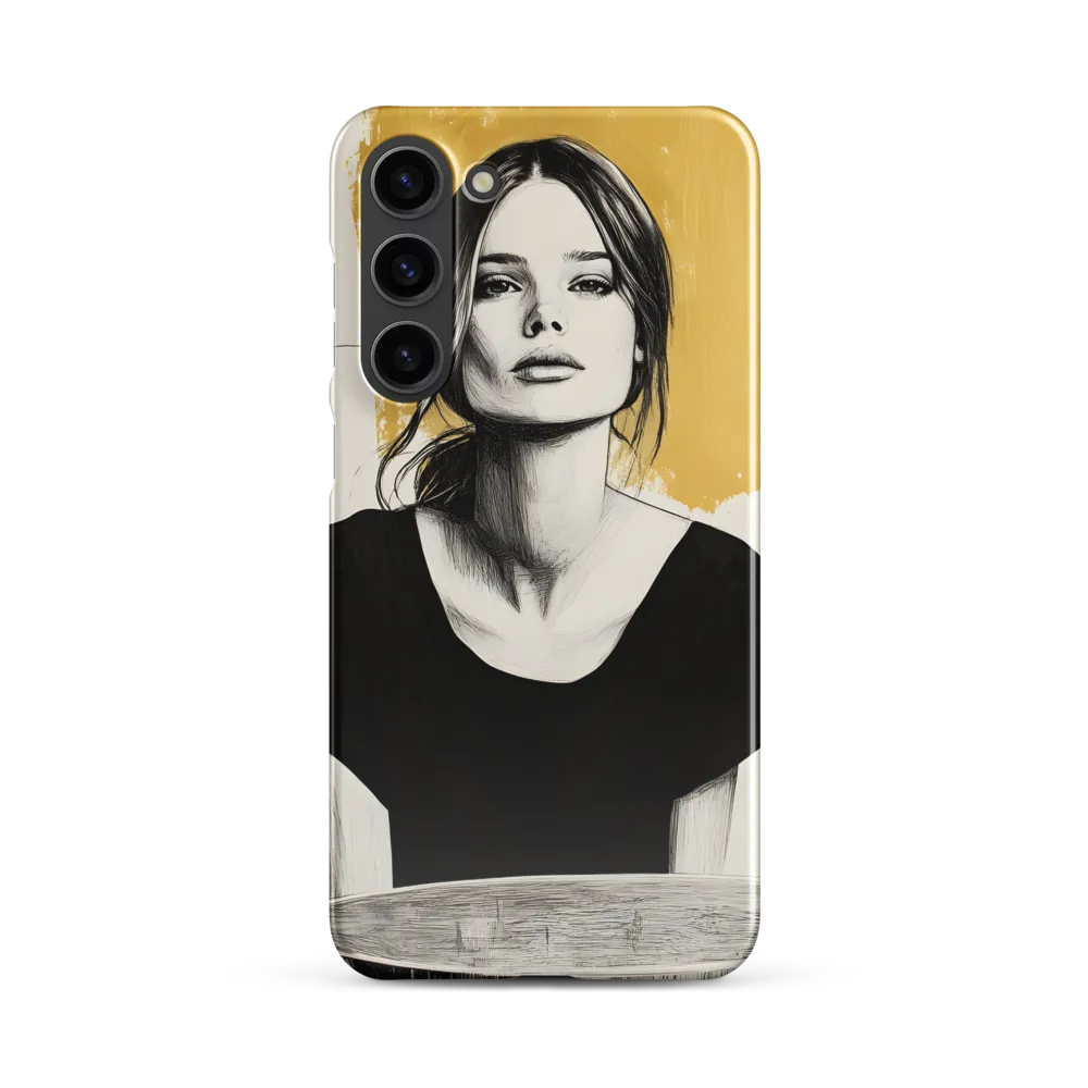 Golden Serenity: A Minimalist Portrait