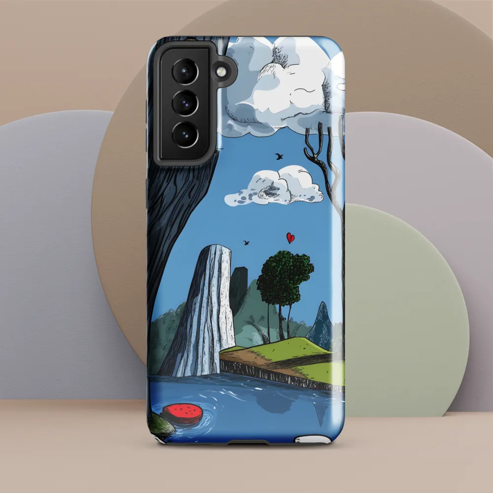 Whimsical Cliffside Reflections