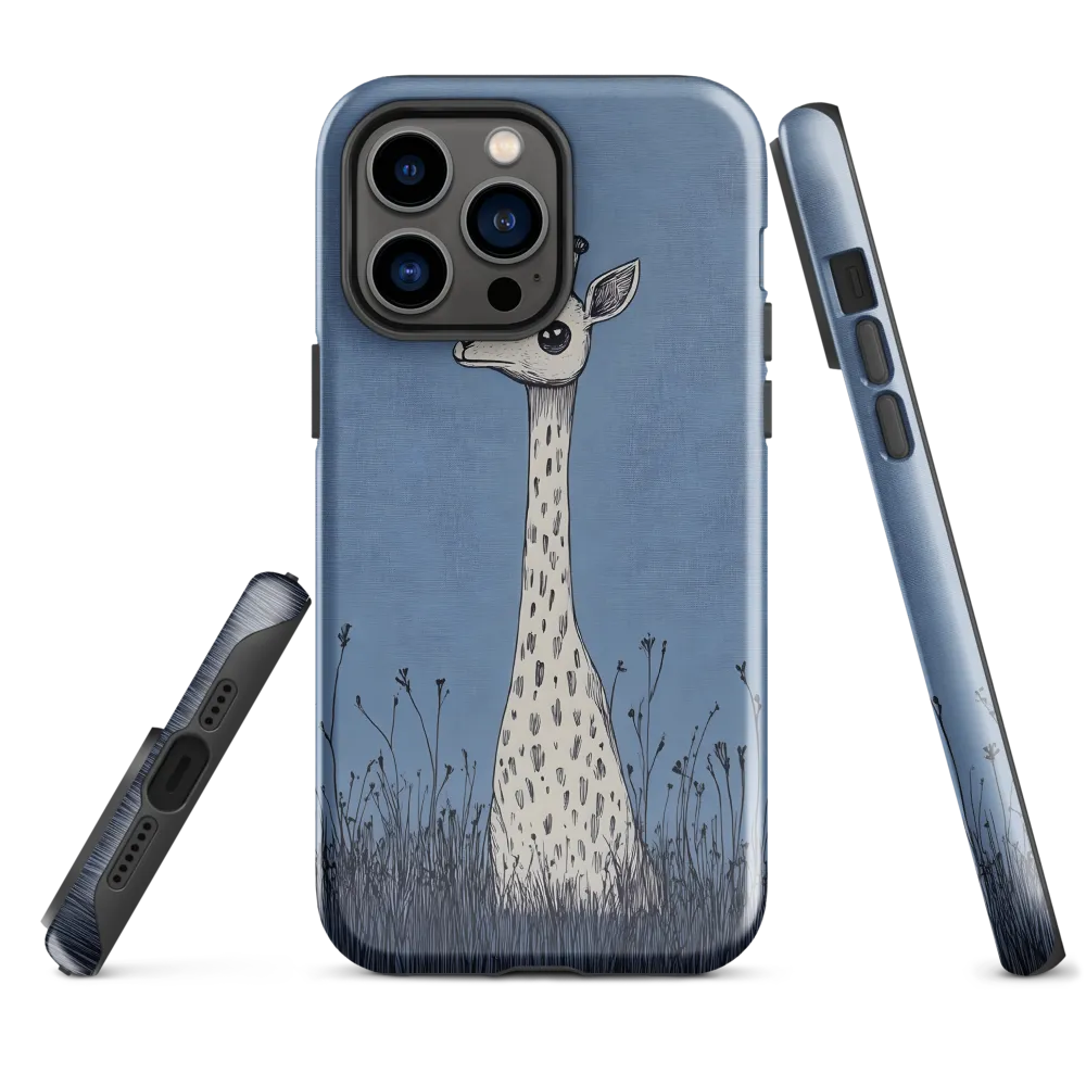 Whimsical Giraffe in Blue