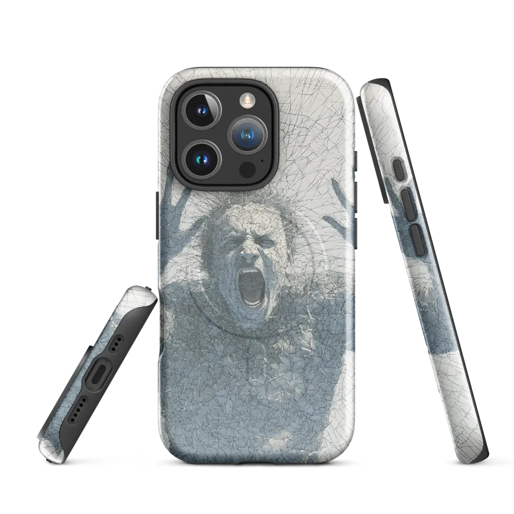 Breaking Free: An Expression of Anguish | Phone Case |  16 Pro | MagSafe® Tough Case | Glossy