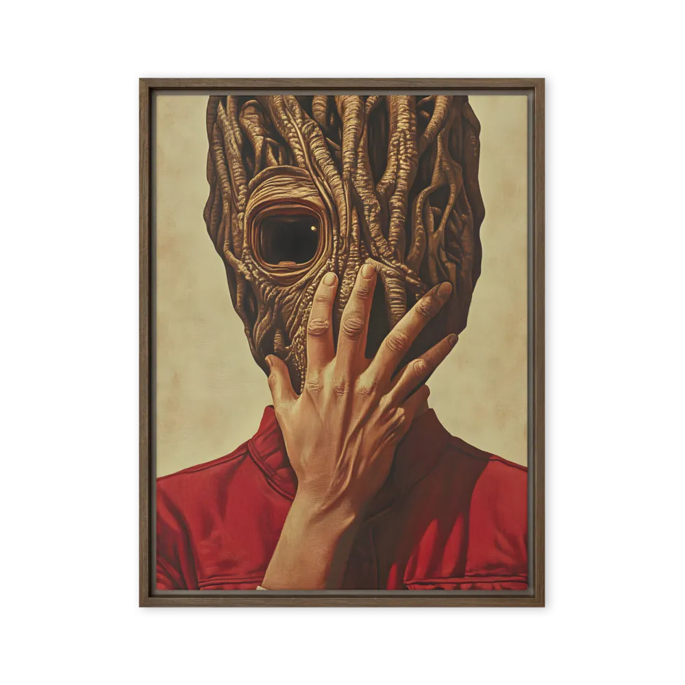 The Mask of Roots | Canvas with Brown Frame | 24″×32″
