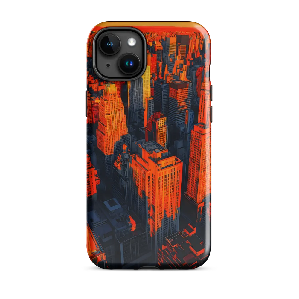 Urban Dawn: A Digital Ode to Skyscrapers | Phone Case |  15 Plus | Tough Case | Glossy