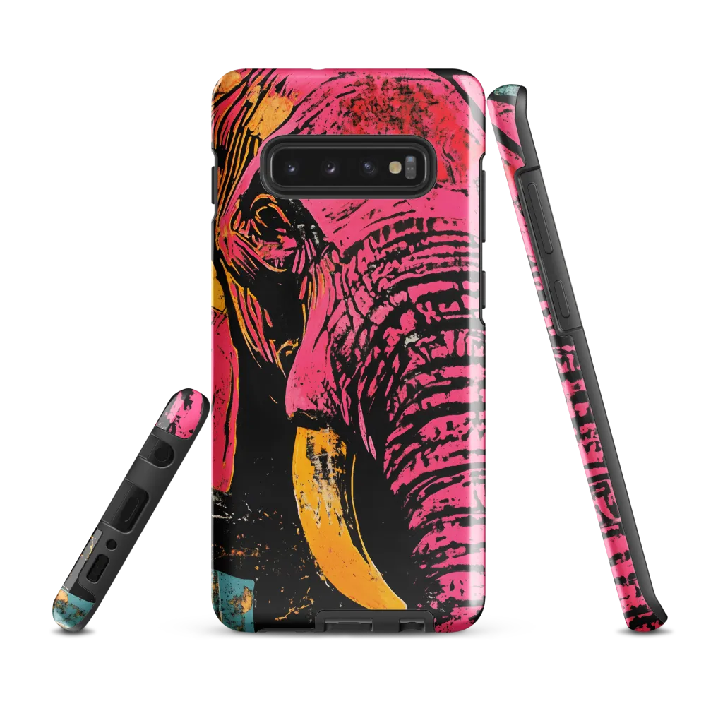 Bold Encounter: The Vibrant Elephant | Phone Case |  S10 Plus | Tough Case | Glossy