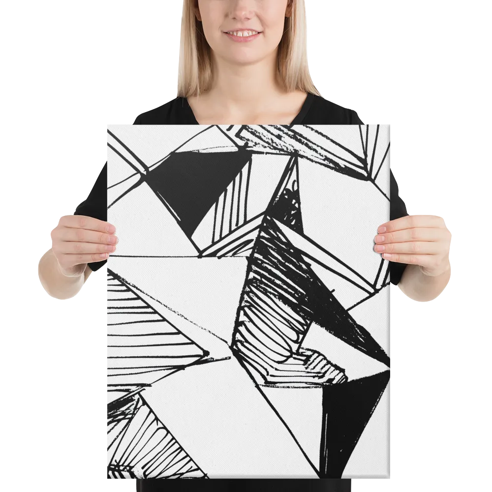 Dynamic Geometry in Ink | Canvas | 16″×20″