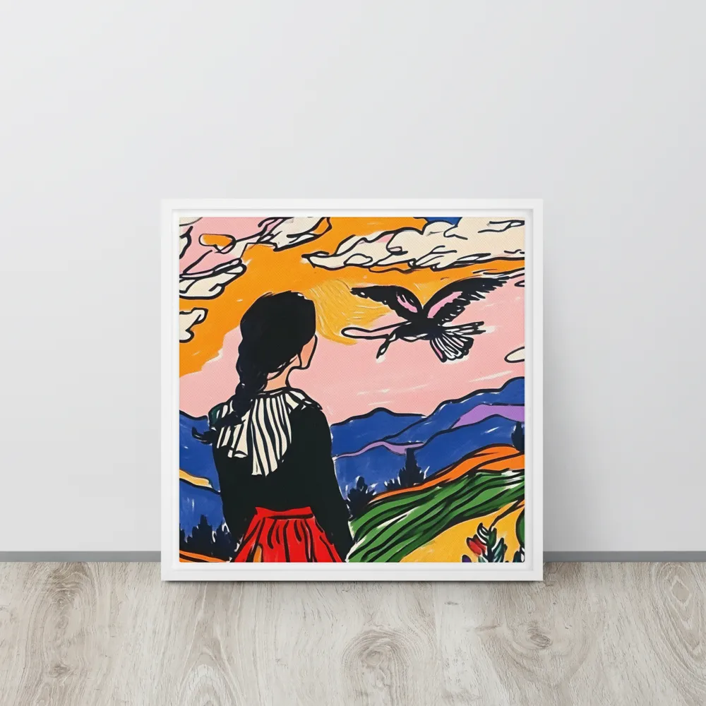 A Journey into Freedom | Canvas with White Frame | 16″×16″
