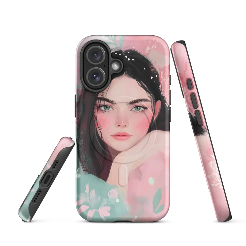 Mint & Rose — Portrait in Pastel Washes