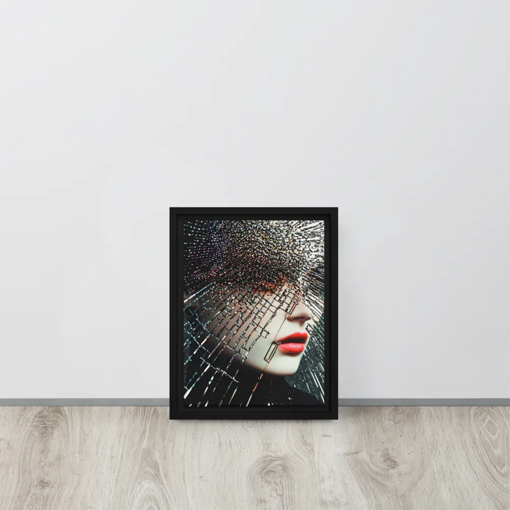 Fractured Identity | Canvas with Black Frame | 9″×12″