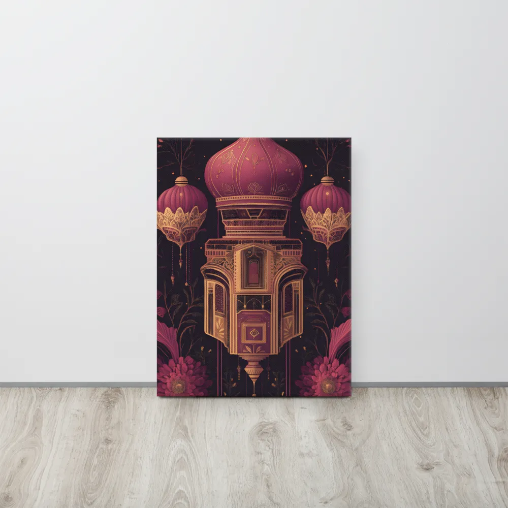 Ornate Harmony: A Digital Floral Architecture | Canvas | 18″×24″
