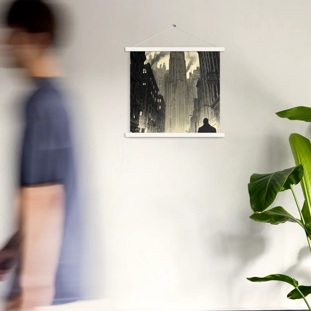 Echoes of the City | Poster With White Wood Hanger | 18″×18″