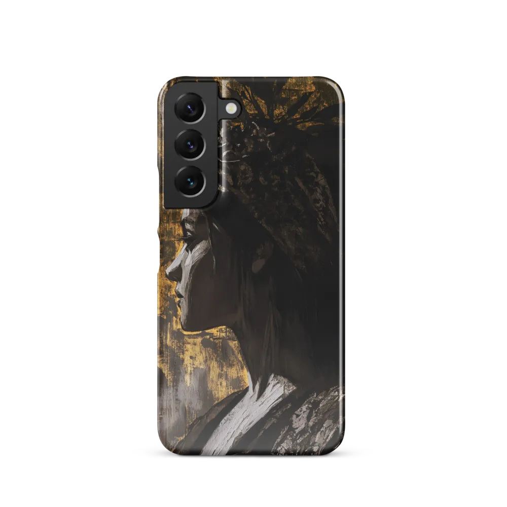 Golden Elegance: A Modern Profile Portrait