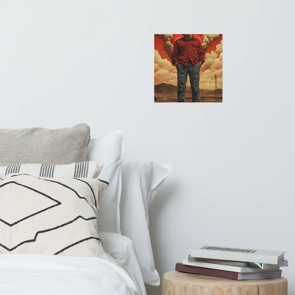 Defiant Spirit in a Surreal Landscape | Poster | 12″×12″
