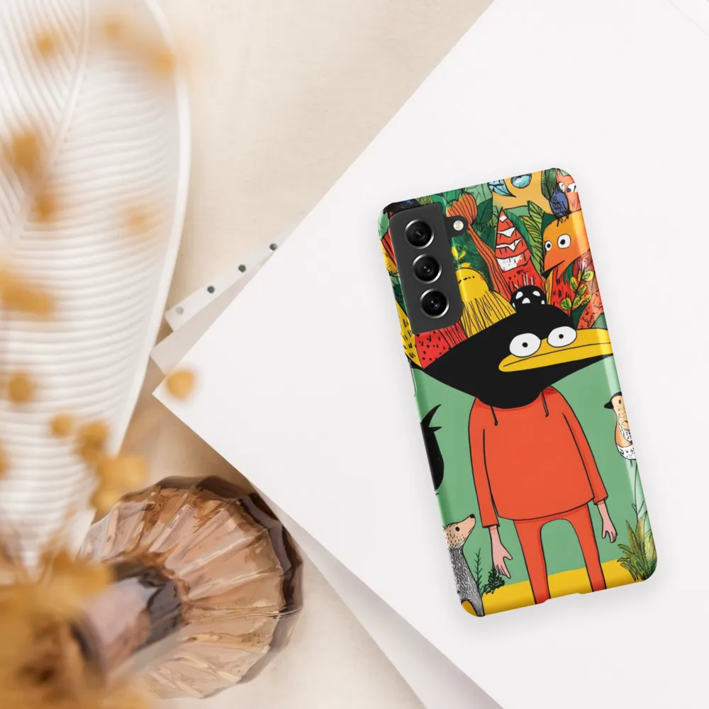 Whimsical Encounter in a Colorful Jungle