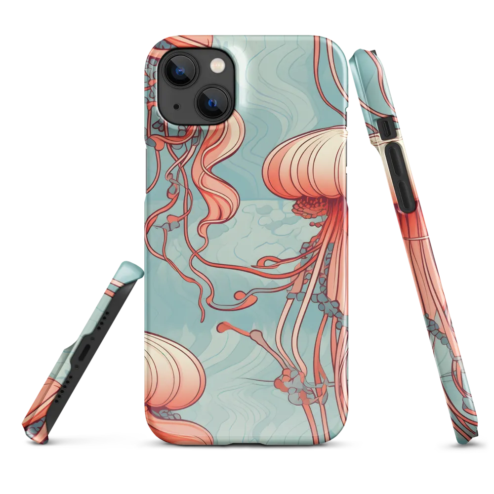 Ethereal Dance of Jellyfish | Phone Case |  14 Plus | Snap Case | Glossy