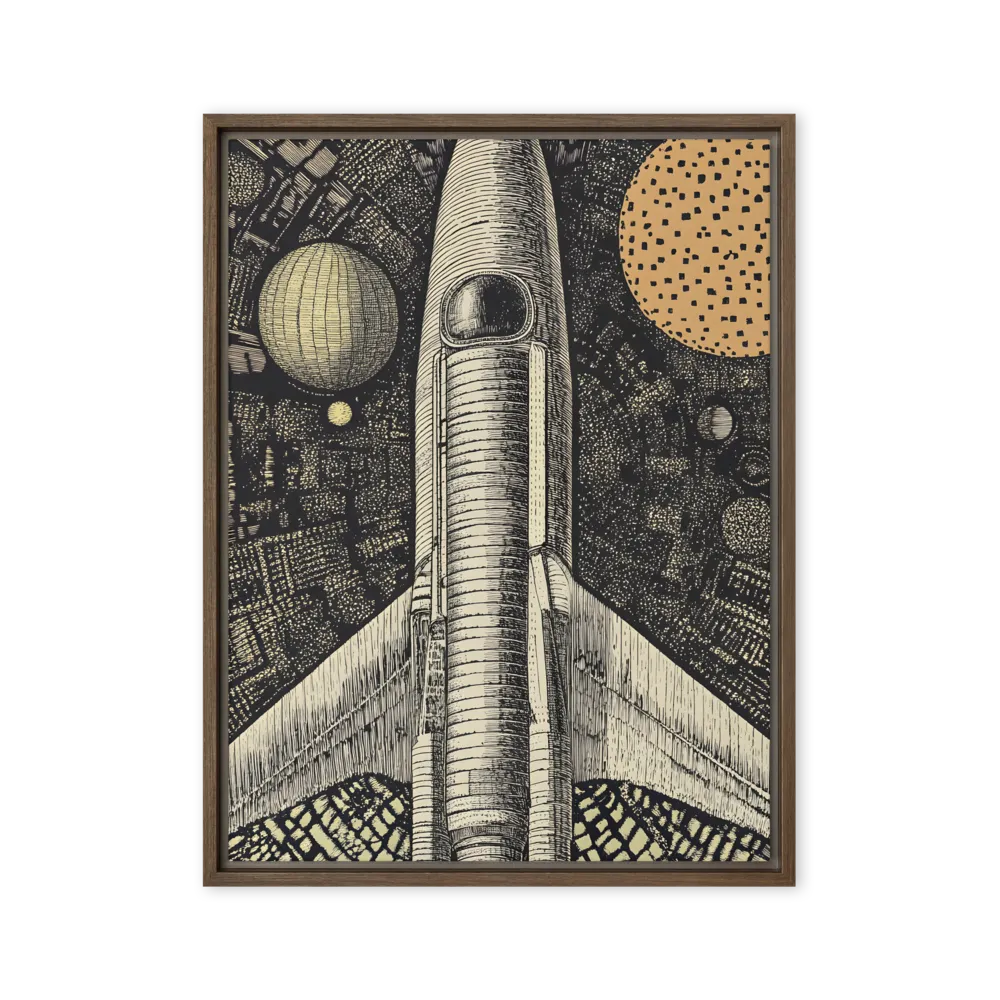 Voyage to the Unknown | Canvas with Brown Frame | 24″×32″
