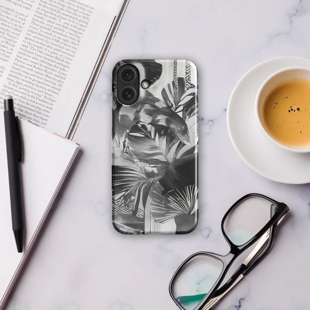 Monochrome Serenity in Tropical Foliage