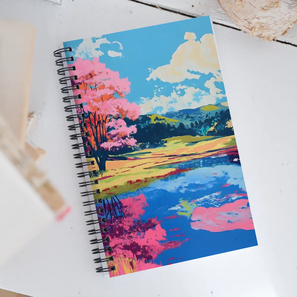 Reflections of a Pink Dreamscape | Spiral Notebook